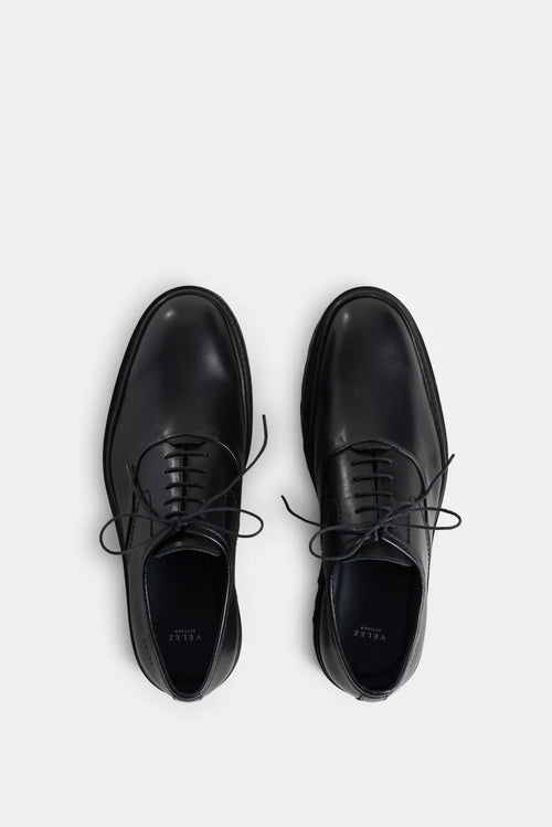 ZAPATOS CORDÓN VITELO DE CUERO PARA HOMBRE EFECTO ENVEJECIDO