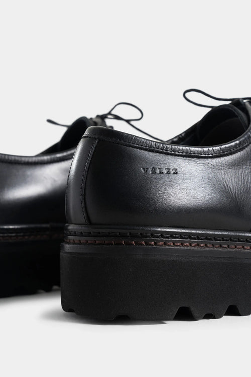 ZAPATOS CORDÓN VITELO DE CUERO PARA HOMBRE EFECTO ENVEJECIDO