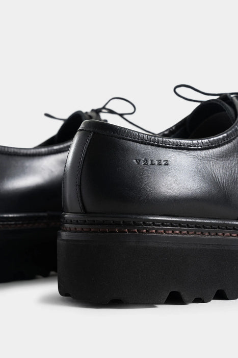 ZAPATOS CORDÓN VITELO DE CUERO PARA HOMBRE EFECTO ENVEJECIDO