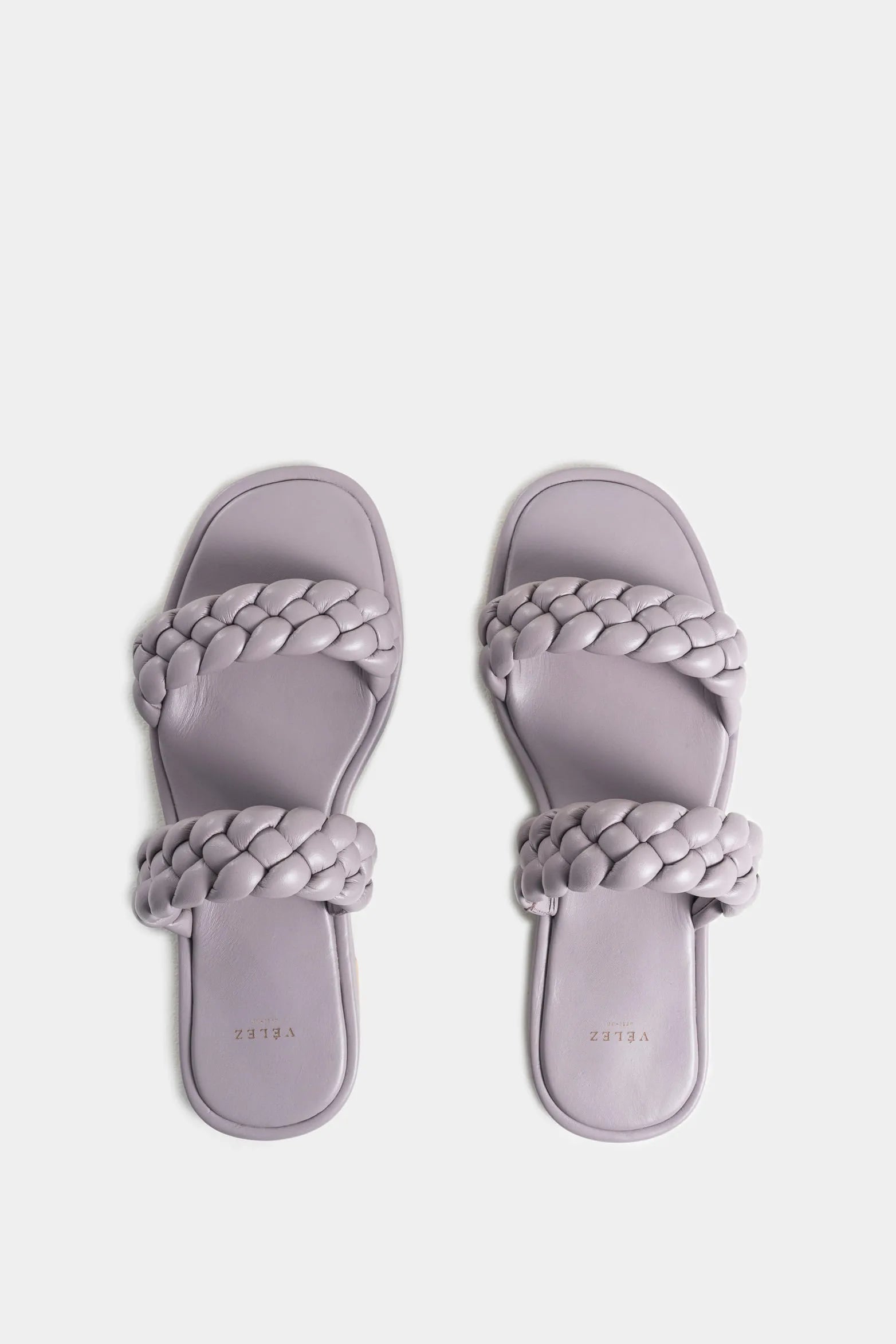 SANDALIA PLANA GLYCERIA DE CUERO PARA MUJER TIRAS TRENZADAS