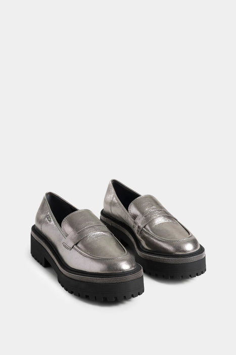 Mocasines thalia de cuero tipo folia para mujer vira millaré