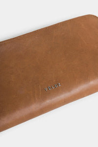 PORTA CHEQUERA ANGOLA DE CUERO PARA MUJER BRILLO NATURAL