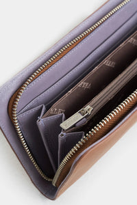 PORTA CHEQUERA ANGOLA DE CUERO PARA MUJER BRILLO NATURAL