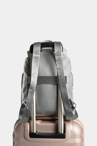 Mochila ibiza de lona y cuero para mujer chapa funcional