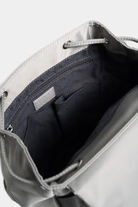 Mochila ibiza de lona y cuero para mujer chapa funcional