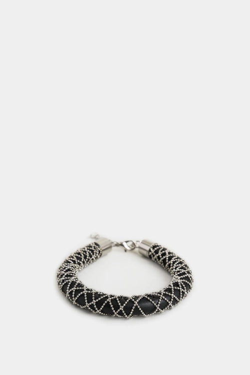 PULSERA VOLGA DE CUERO PARA MUJER SILUETA CILÍNDRICA
