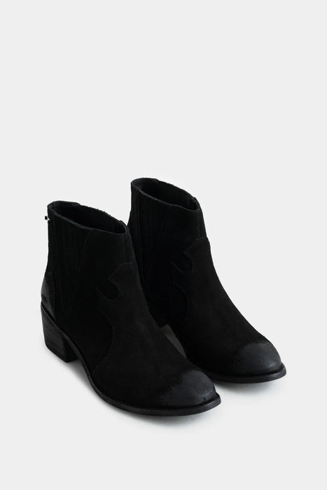 BOTINES PICCOLA EN CARNAZA PARA MUJER PUNTA ENCERADA