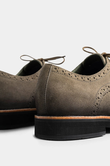 ZAPATOS DE CORDÓN ALESSIO DE CUERO GAMUZA PARA HOMBRE EFECTO ESCRIBIENTE