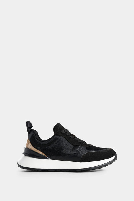 SNEAKERS AURORA DE CUERO FOLIA PARA MUJER DETALLES CUERO