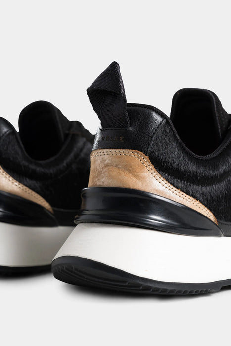 SNEAKERS AURORA DE CUERO FOLIA PARA MUJER DETALLES CUERO