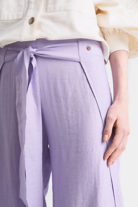 PANTALÓN AMAPOLE EN TEJIDO PLANO PARA MUJER EFECTO CRINCKLE