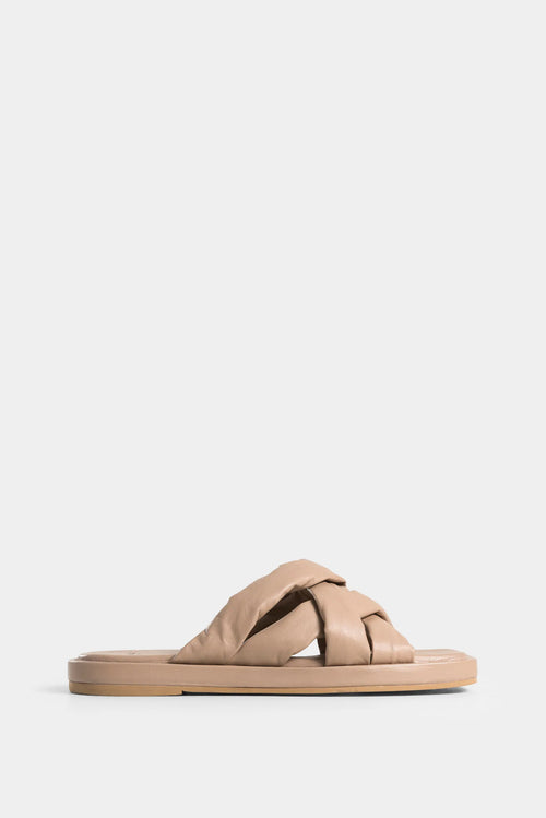 SANDALIA PLANA BACOPA DE CUERO PARA MUJER STRAPS ACOLCHADOS