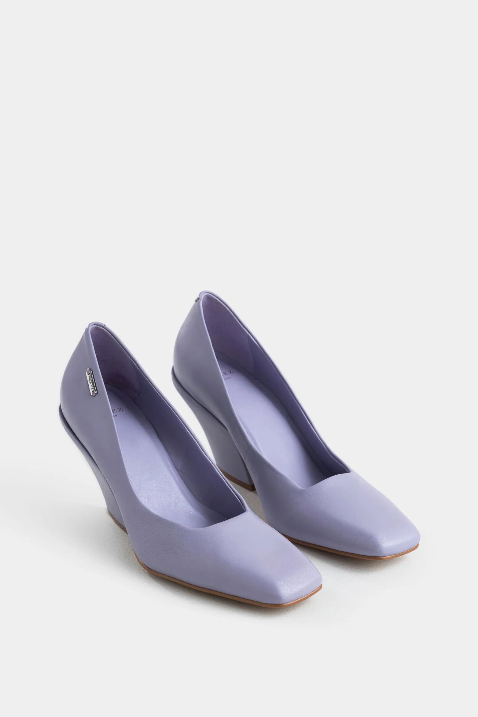 Tacones Cerrados Libra de Cuero para Mujer Punta Cuadrada