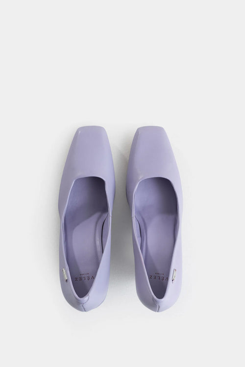 Tacones Cerrados Libra de Cuero para Mujer Punta Cuadrada