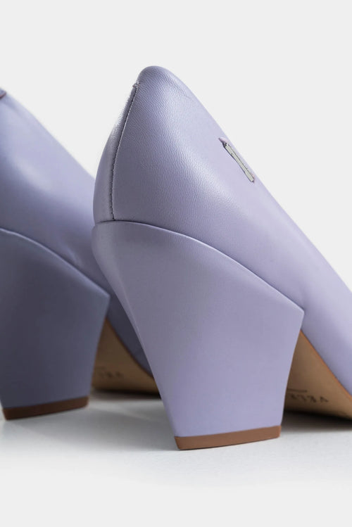 Tacones Cerrados Libra de Cuero para Mujer Punta Cuadrada