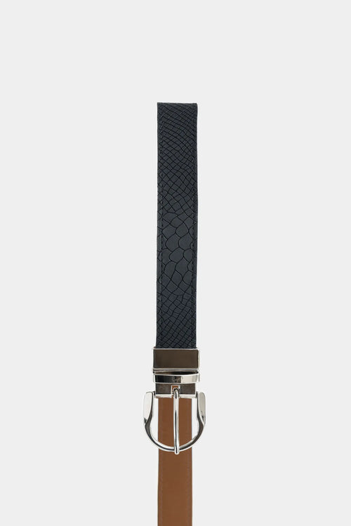 CINTURÓN DOBLE FAZ RAVELLO DE CUERO PARA HOMBRE HEXAGONAL