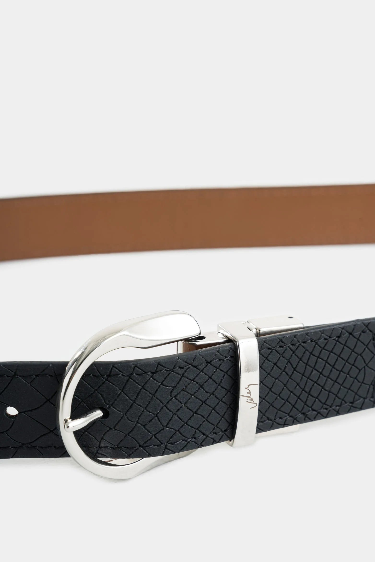 CINTURÓN DOBLE FAZ RAVELLO DE CUERO PARA HOMBRE HEXAGONAL