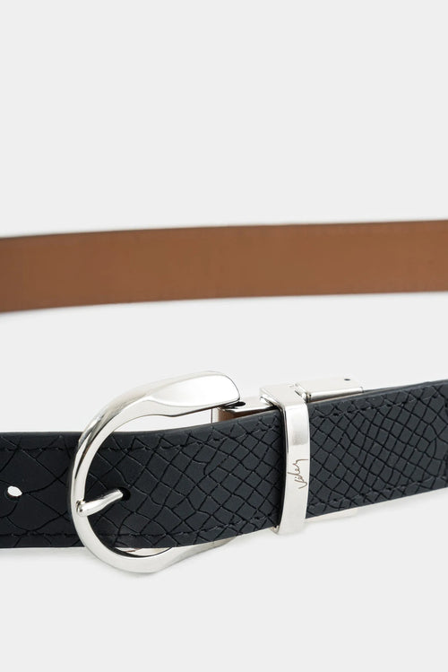 CINTURÓN DOBLE FAZ RAVELLO DE CUERO PARA HOMBRE HEXAGONAL