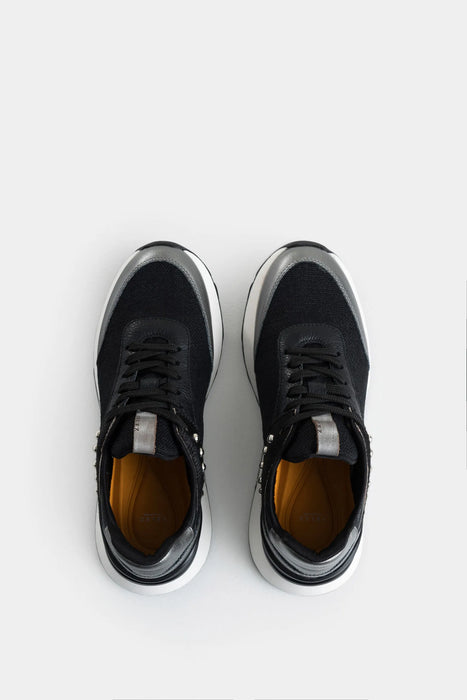 SNEAKERS SAN JOAQUÍN DE CUERO Y LONA PARA MUJER DETALLE TACHES