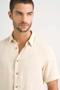 Camisa semi lino caribe para hombre manga corta