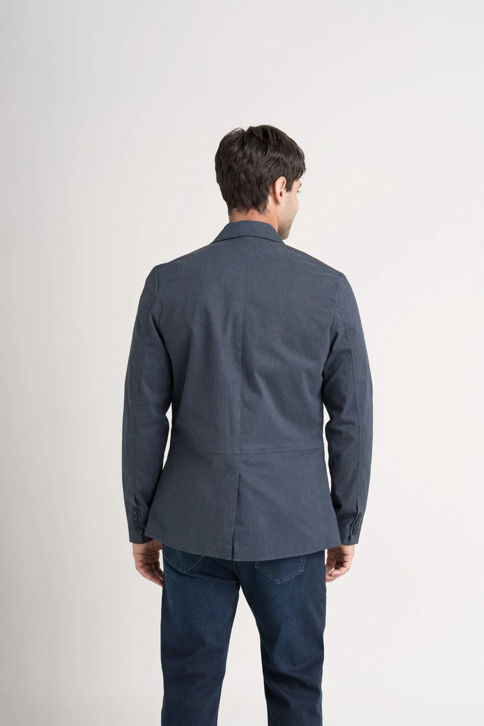 BLAZER SOFT TOUCH DE PAÑO PARA HOMBRE SILUETA SEMI FITTED