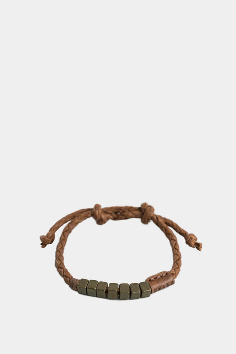 Pulsera Canuto de cuero para hombre ajuste nudos