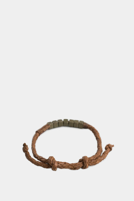 Pulsera Canuto de cuero para hombre ajuste nudos