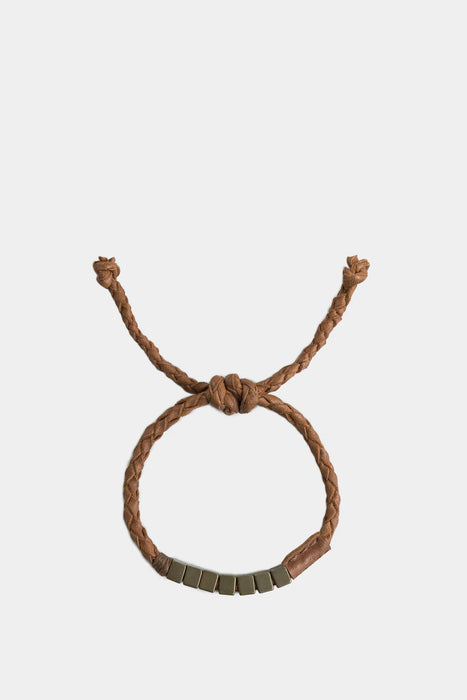 Pulsera Canuto de cuero para hombre ajuste nudos