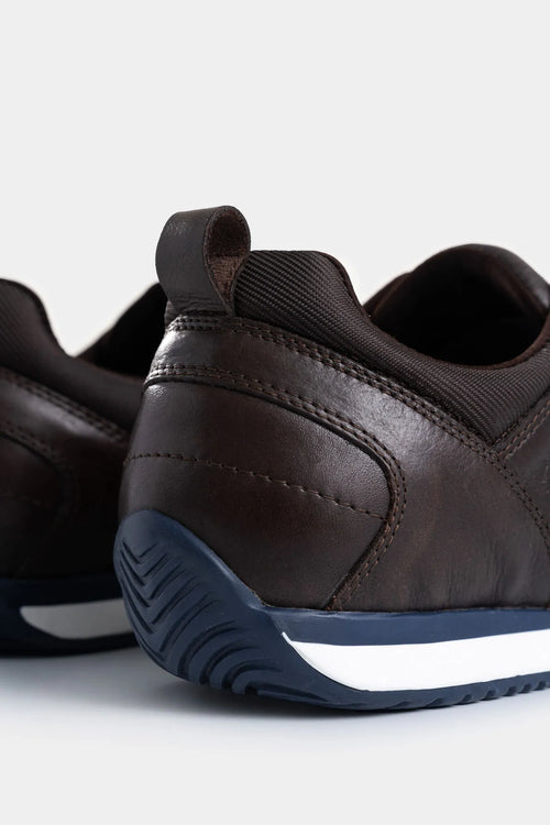 SNEAKERS ENGEIL 3 DE CUERO PARA HOMBRE DETALLE TEXTIL