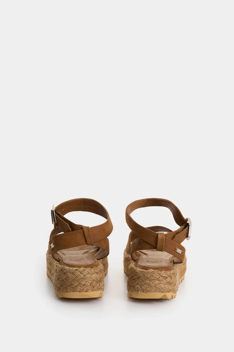 SANDALIA PLATAFORMA SALEM DE CUERO PARA MUJER FIBRA NATURAL