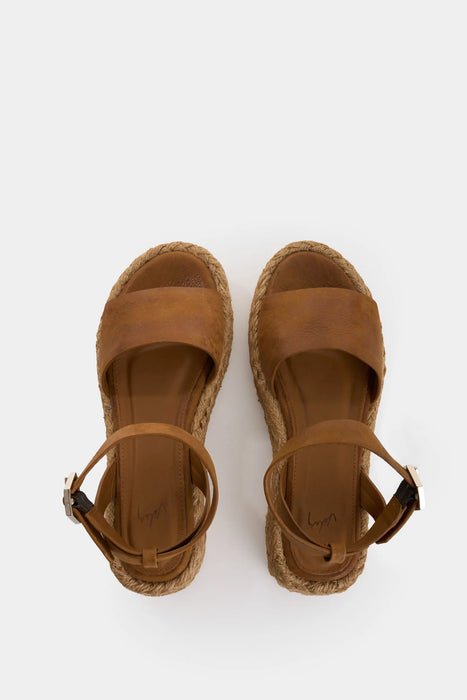 SANDALIA PLATAFORMA SALEM DE CUERO PARA MUJER FIBRA NATURAL