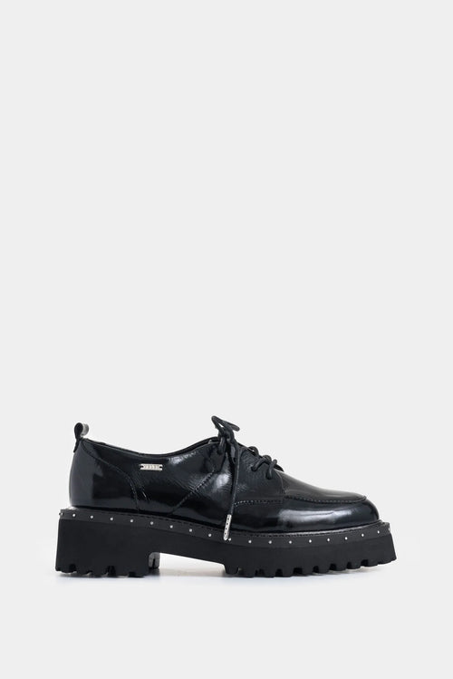 ZAPATOS DE CORDÓN THALIA DE CUERO PARA MUJER SILUETA CHUNKY