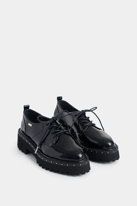 ZAPATOS DE CORDÓN THALIA DE CUERO PARA MUJER SILUETA CHUNKY