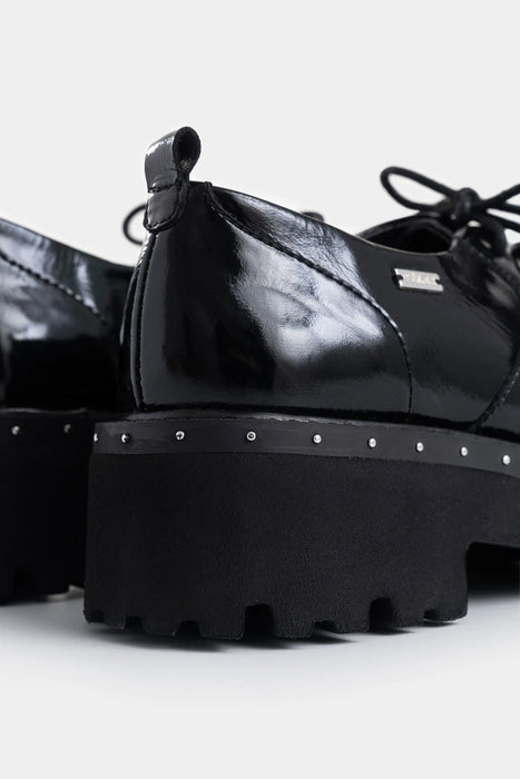 ZAPATOS DE CORDÓN THALIA DE CUERO PARA MUJER SILUETA CHUNKY