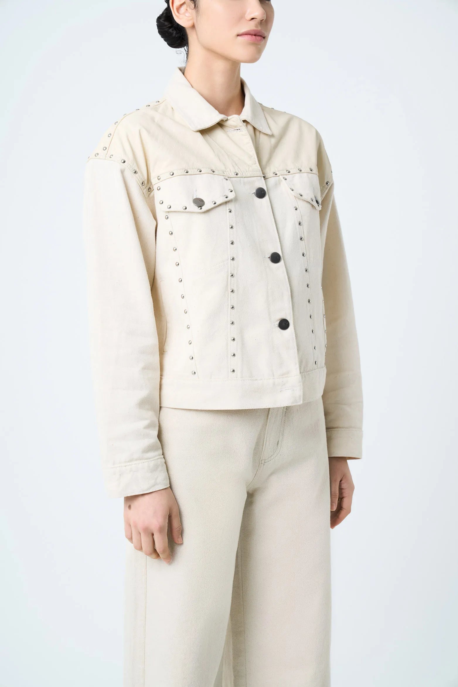 CHAQUETA ORQUÍDEA DE ALGODÓN Y CÁÑAMO PARA MUJER SILUETA OVERSIZED