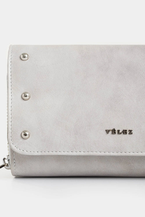 Billetera Palma de cuero folia para mujer efecto croco