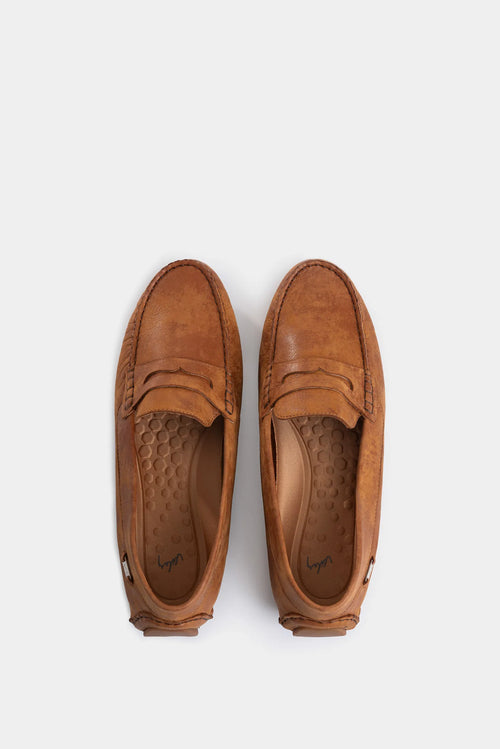 Mocasines Manchester de Cuero para Mujer Detalle Folia