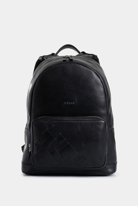 MOCHILA ENIF DE CUERO PARA HOMBRE DETALLE TEJIDO