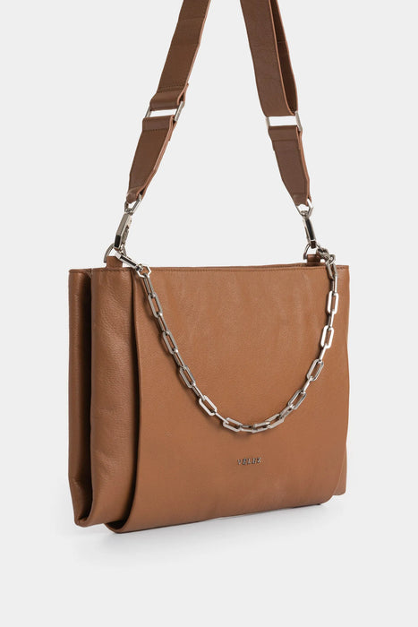 SHOPPING GLICERIA DE CUERO PARA MUJER DETALLE CADENA