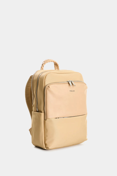 MORRAL MARFILO DE CUERO Y NYLON PARA MUJER MANIJA TRENZADA