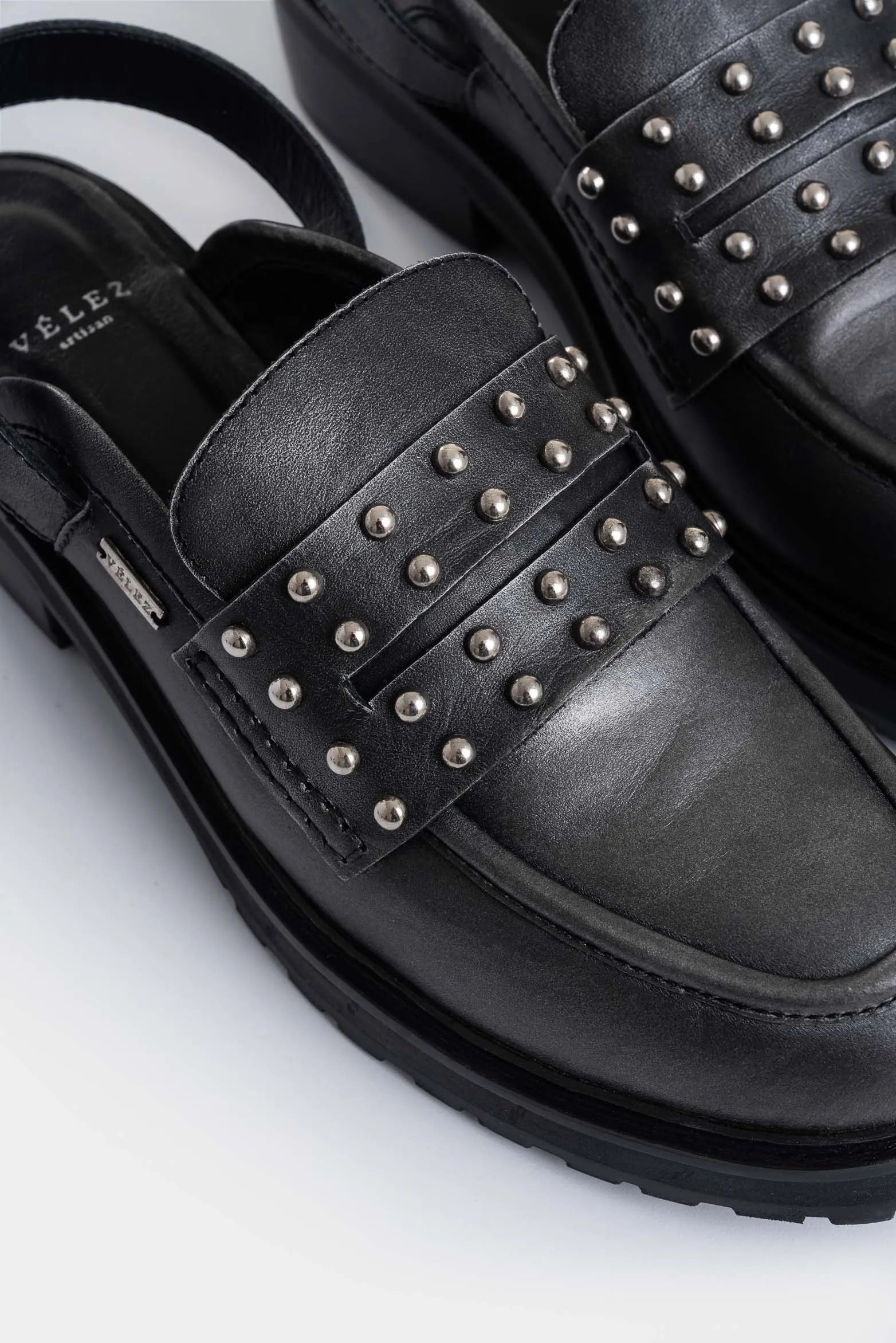 Mocasines Destalonados Umbra de Cuero Brush Off para Mujer Chunky