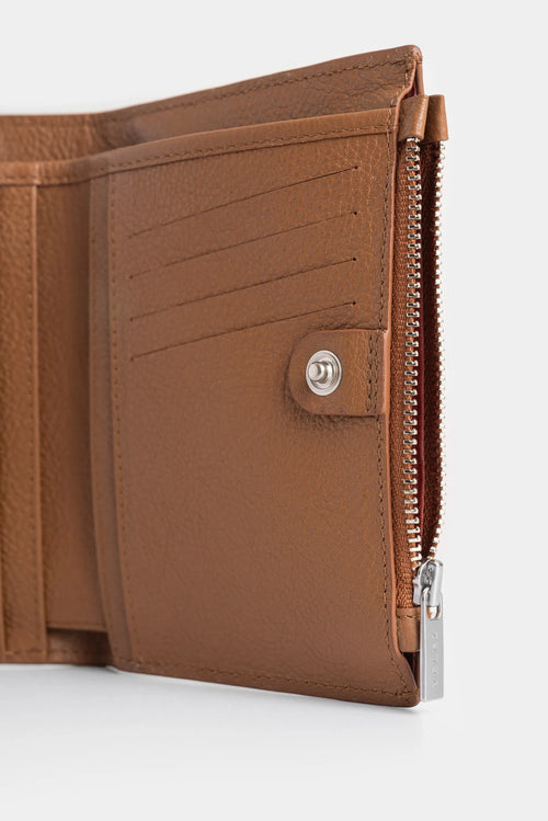 Billetera Olivia de cuero para mujer con monedero