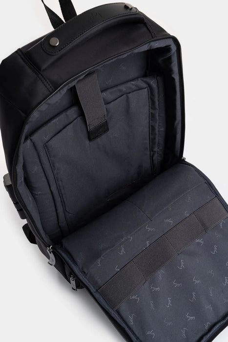 MOCHILA NOLAN DE LONA Y CUERO PARA HOMBRE ESTILO UTILITARIO