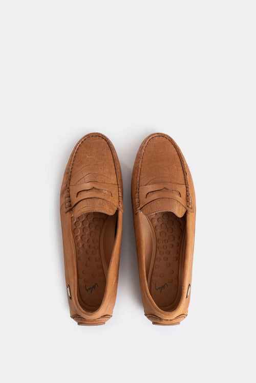 Mocasines Manchester de Cuero Grabado
