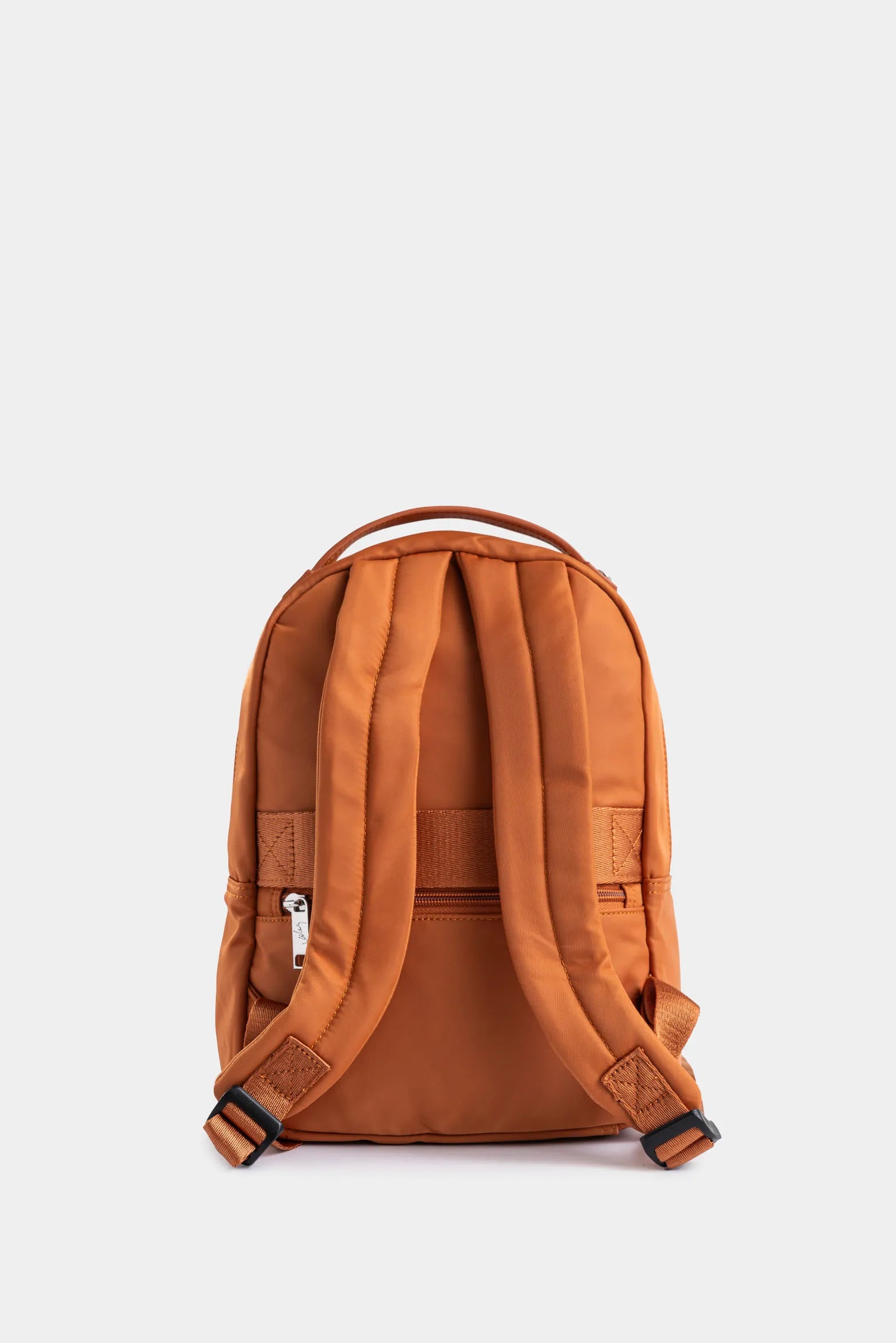 Morral Púrpura pequeño de lona para mujer manija cuero