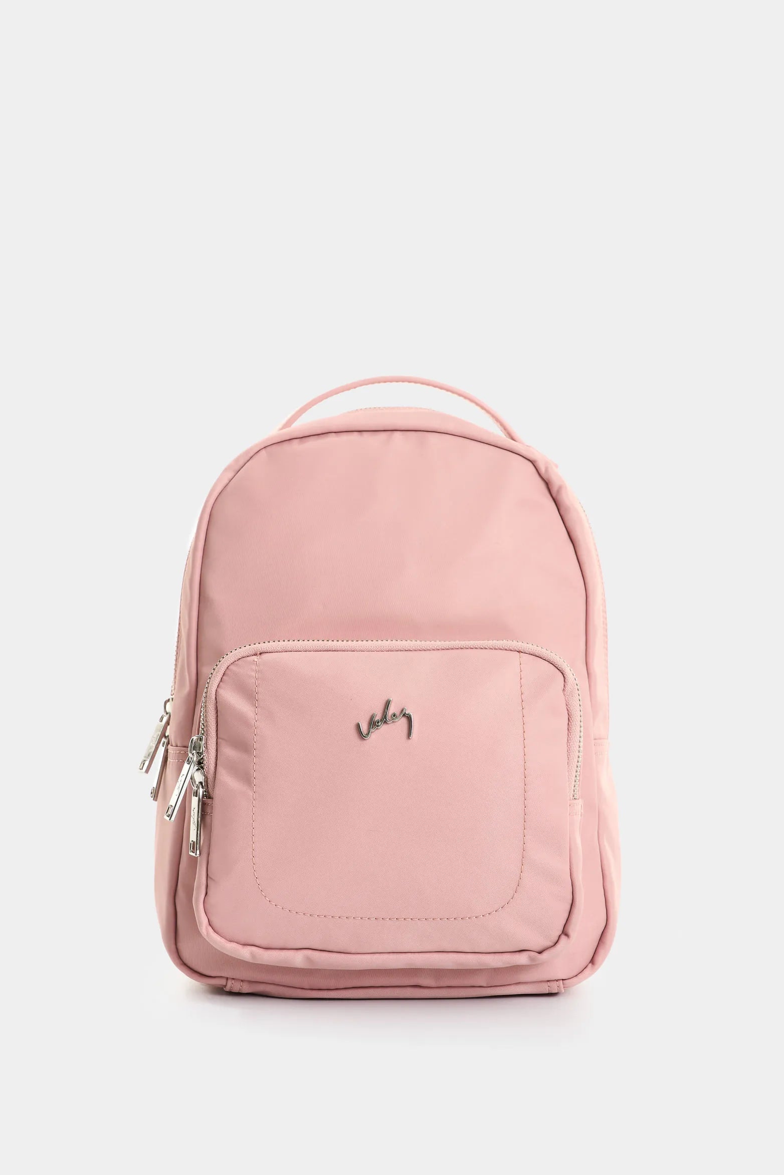 Morral Púrpura pequeño de lona para mujer manija cuero