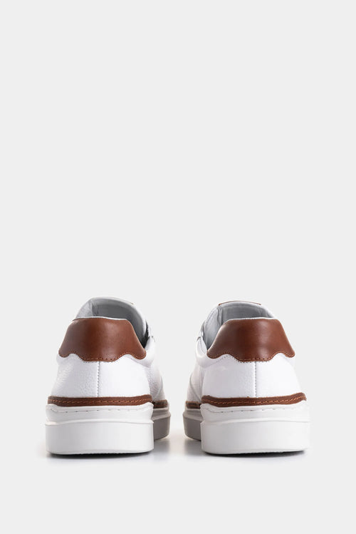 SNEAKERS WHITED DE CUERO PARA HOMBRE DETALLE CONTRASTE
