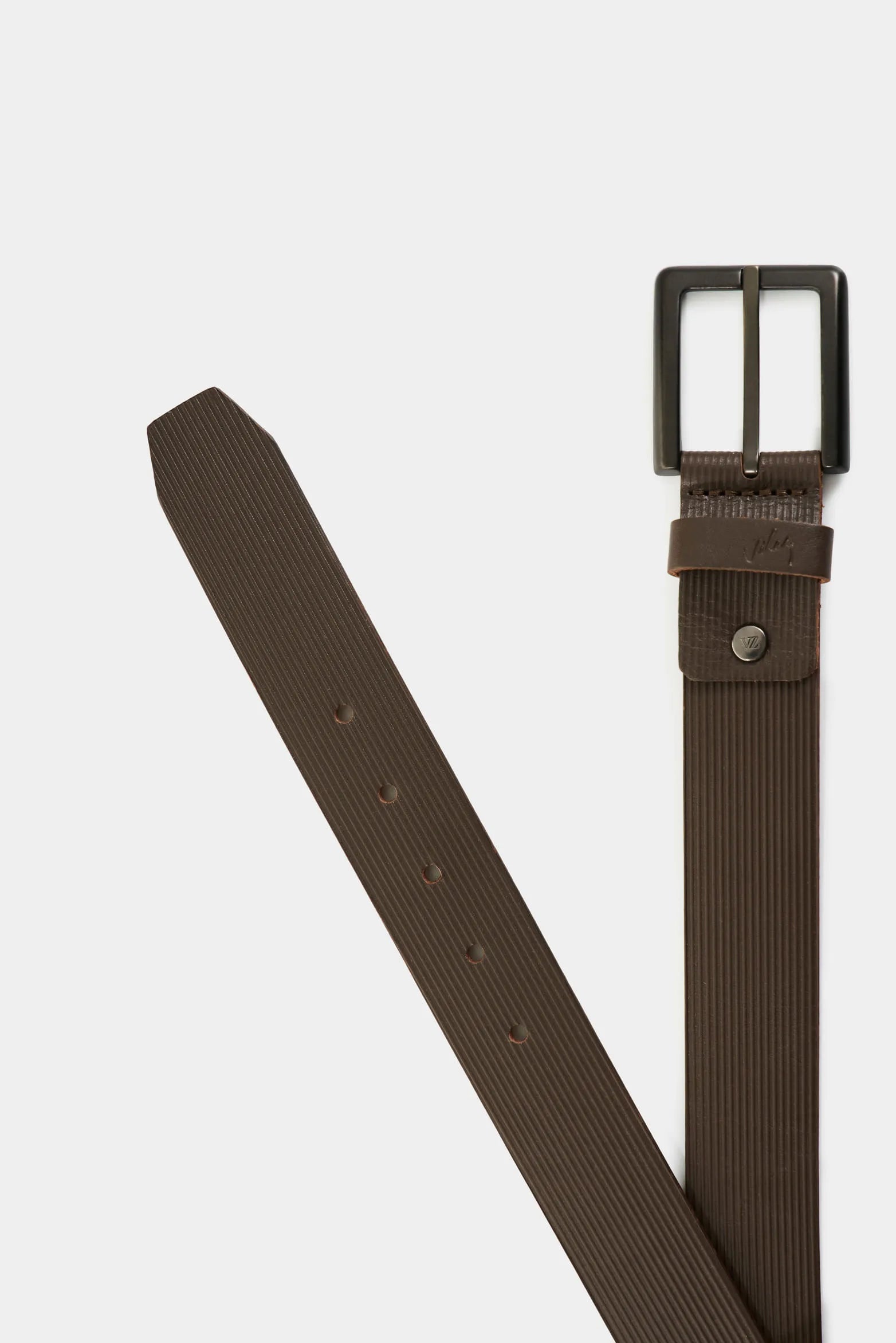 CINTURÓN UNIFAZ VÉRTICE DE CUERO PARA HOMBRE DISEÑO RAYAS