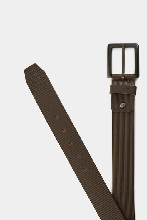 CINTURÓN UNIFAZ VÉRTICE DE CUERO PARA HOMBRE DISEÑO RAYAS