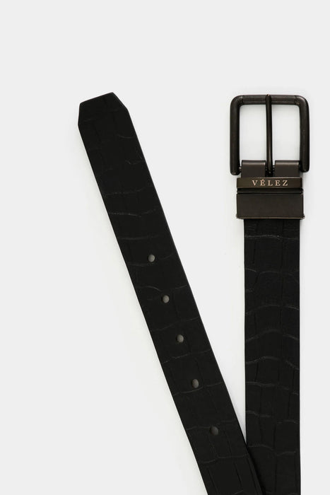 CINTURÓN DOBLE FAZ TERRA DE CUERO PARA HOMBRE GRABADO